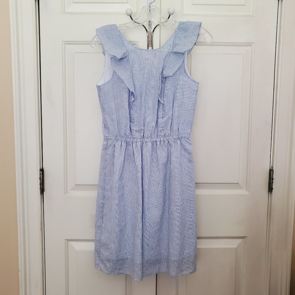 J.Crew Babydoll Blue Ruffle Dress (00) *NWT